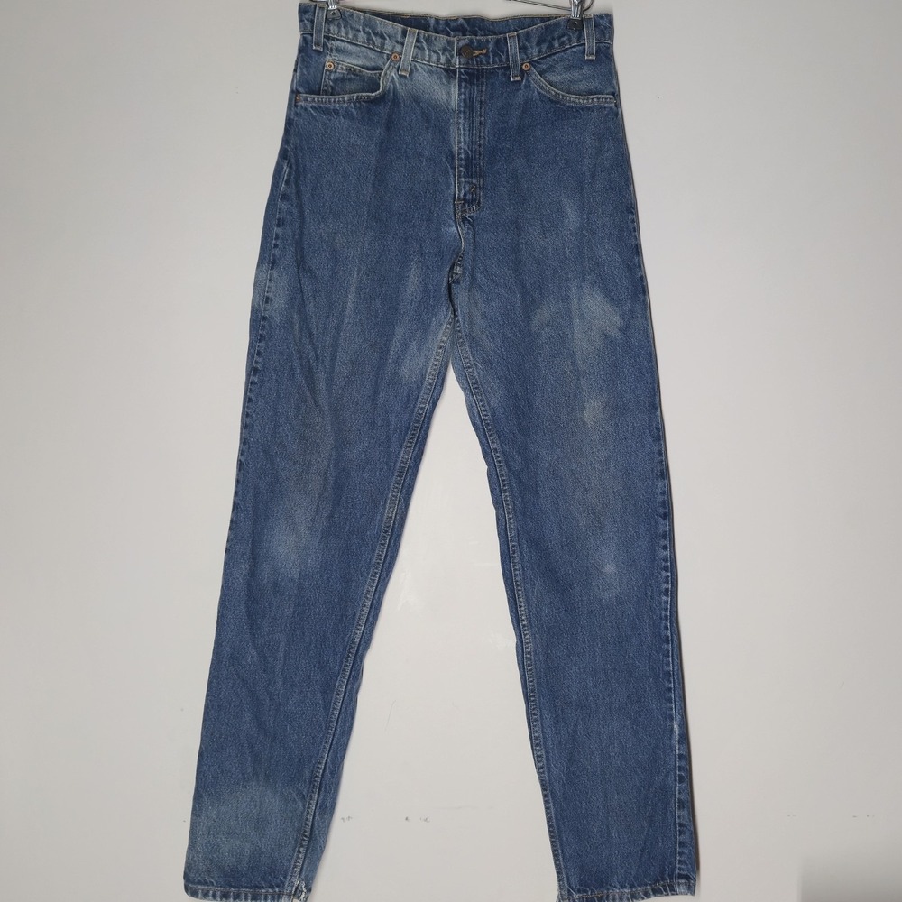 Vintage Levis 550 Jeans Mens 33x36 Blue Denim Relaxed Fit Tapered Leg Orange Tab